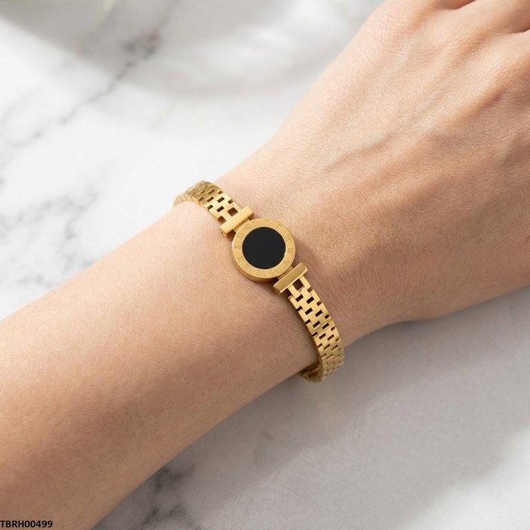 Stainless Steel Round Stone Bracelet