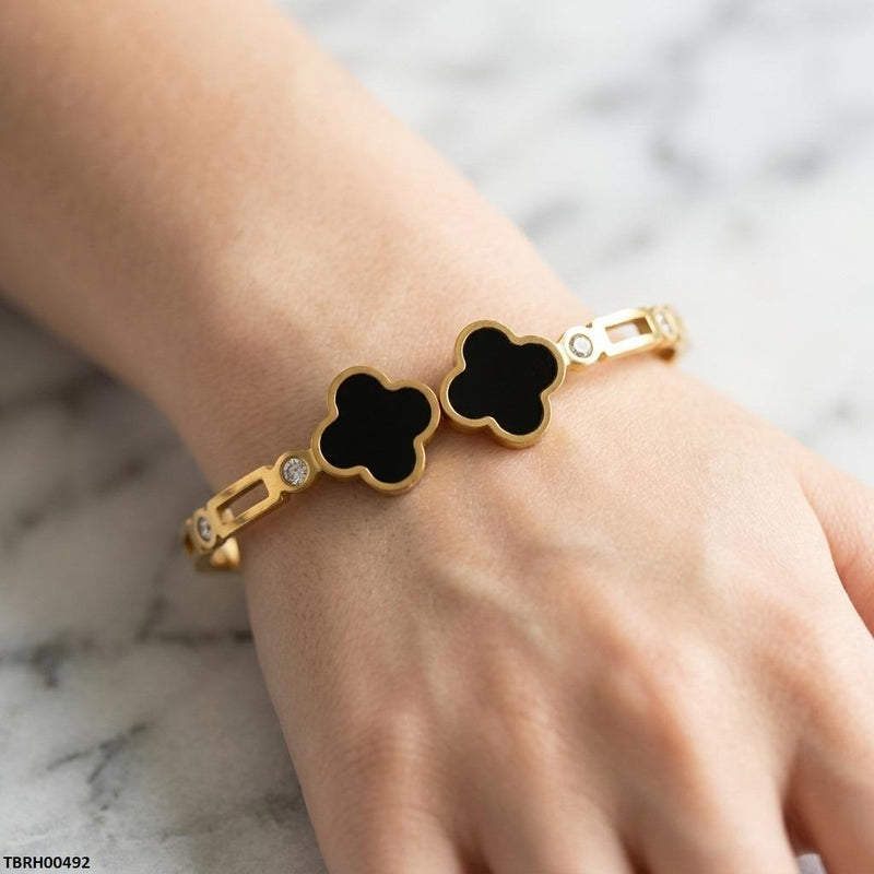 Stainless Steel Double Clover Bracelet