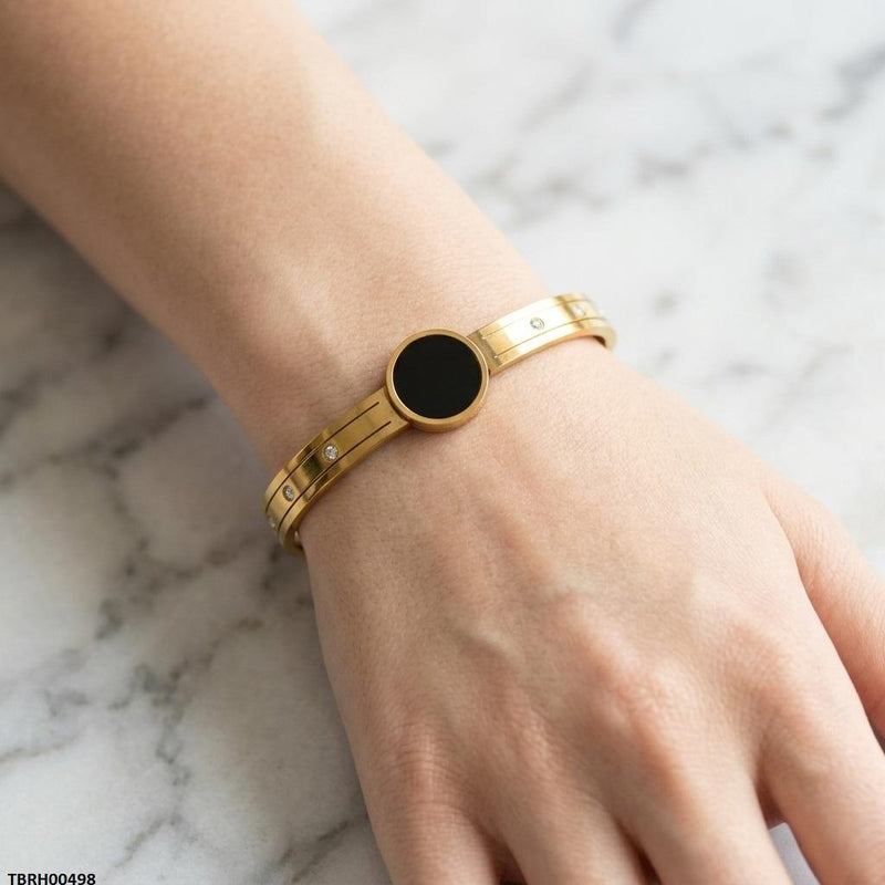 Stainless Steel Round Stone Bracelet