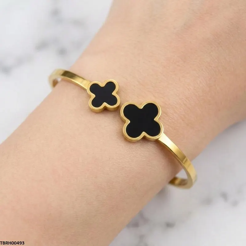 Stainless Steel Double Clover Bracelet