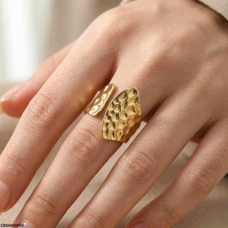 Wide Dome Stainless Steel Ring Adjustable
