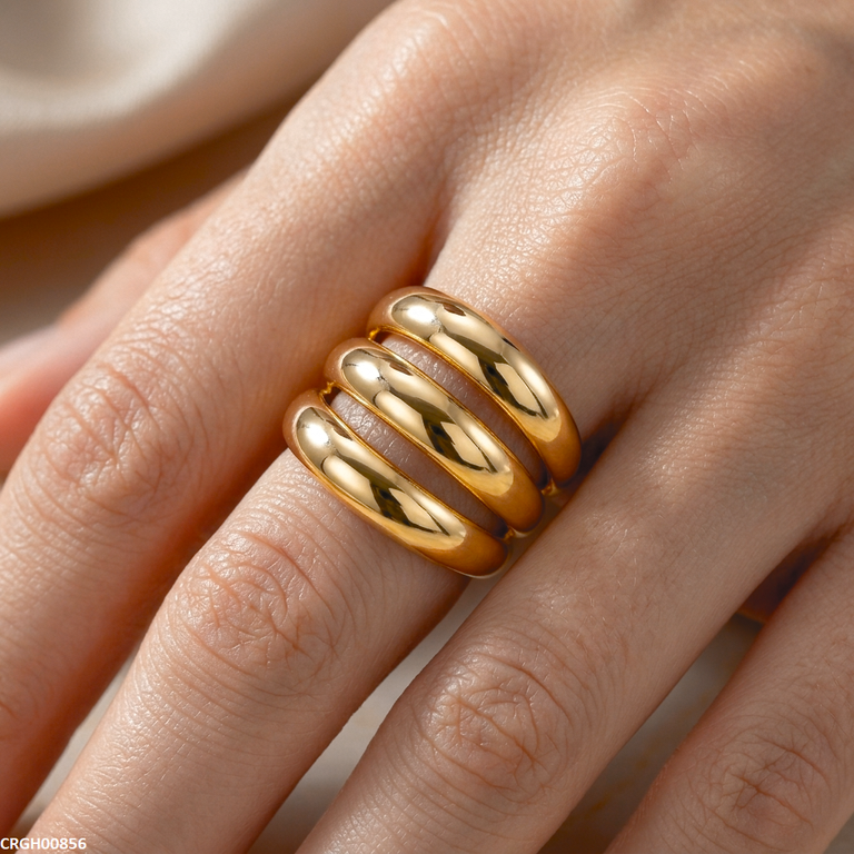 Triple Layer Stainless Steel Ring Adjustable