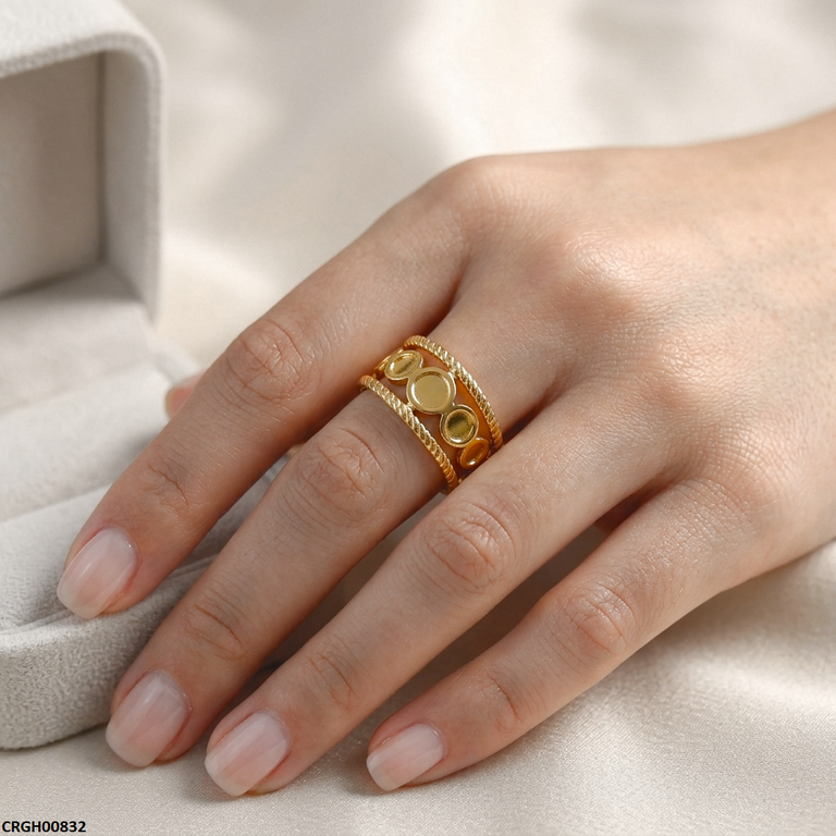 Stainless Steel Round Double Layer Ring Adjustable