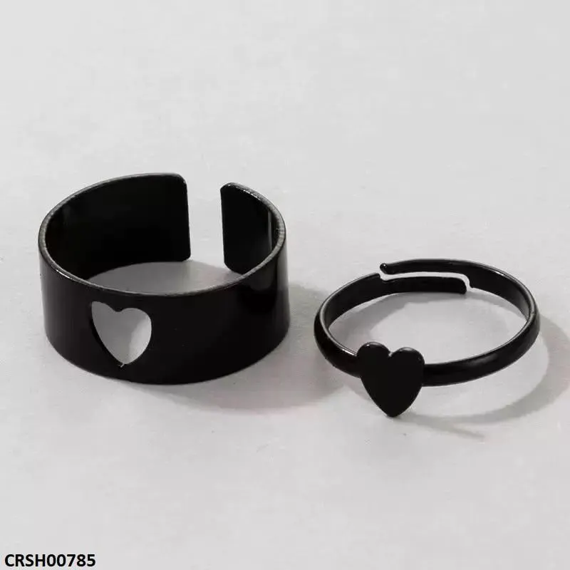 Heart Double Ring Adjustable