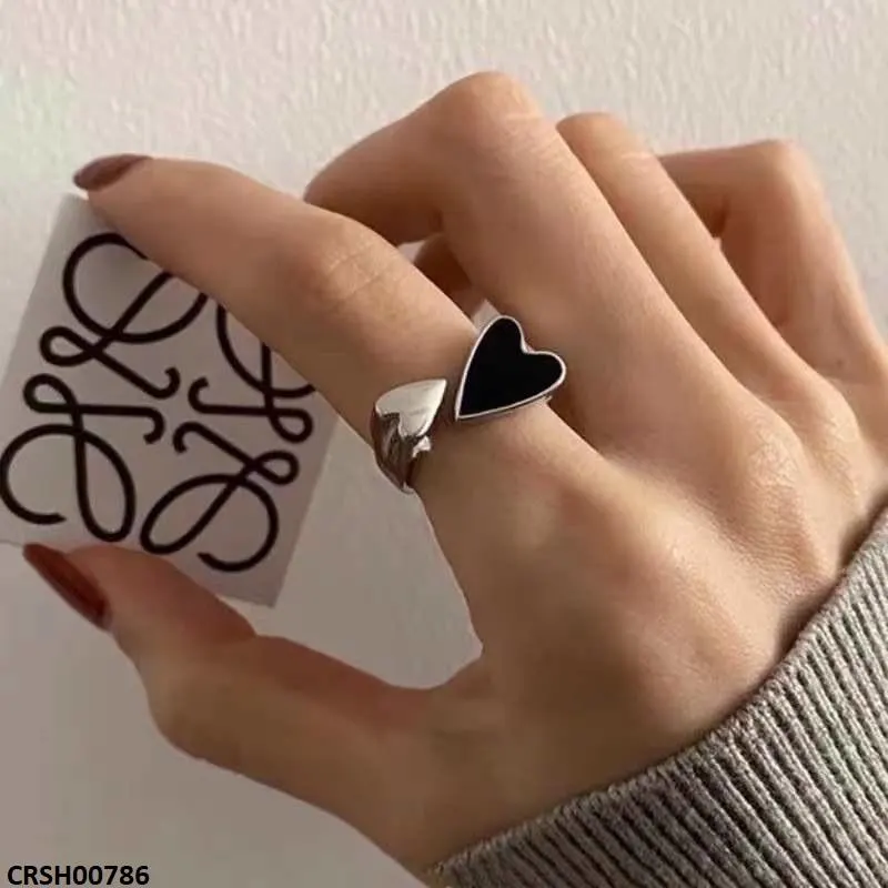 Double Heart Ring Adjustable