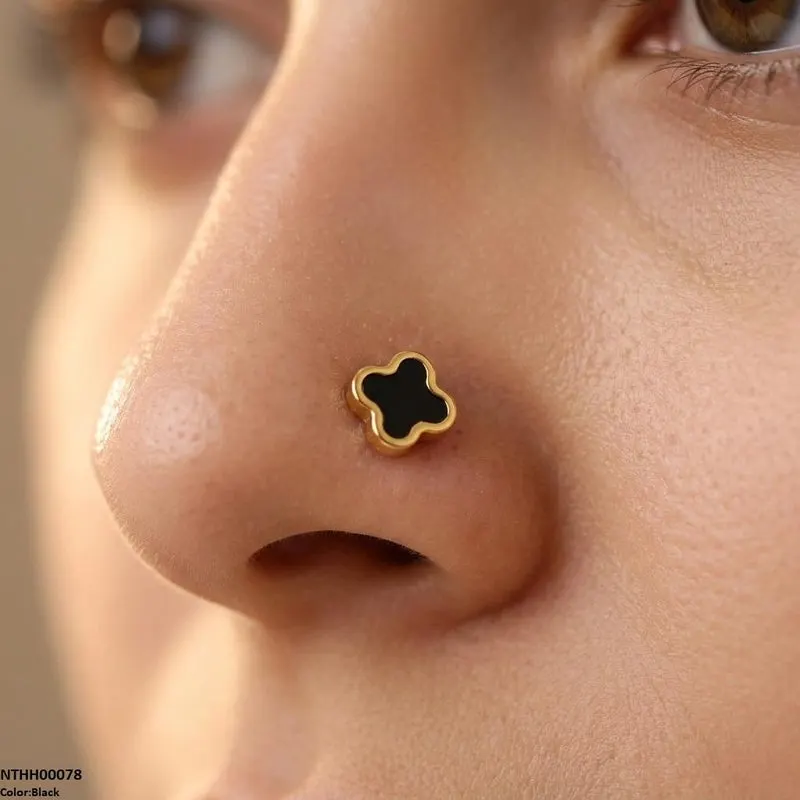 Xas Flower Stainless Steel Nose Pin