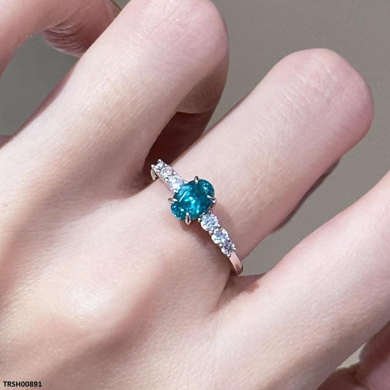 Oval Zircon Stone Ring Adjustable