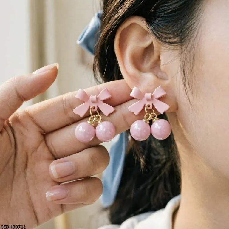 Bow Pearl Drop Tops Pair