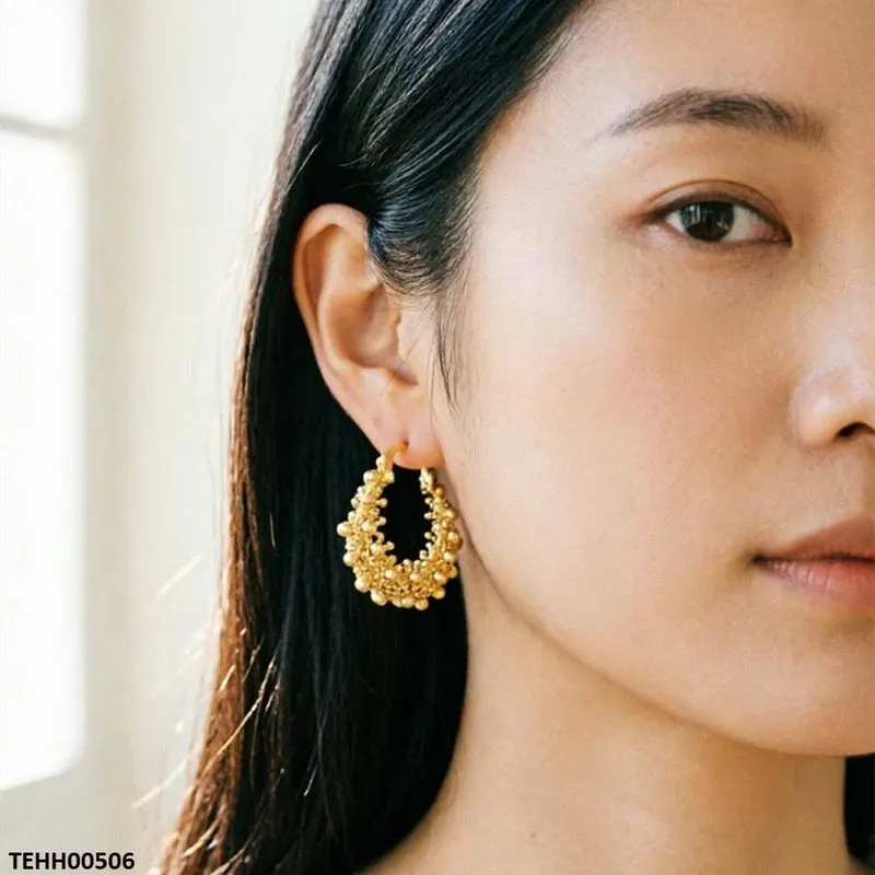 Round Ear Hoops Pair