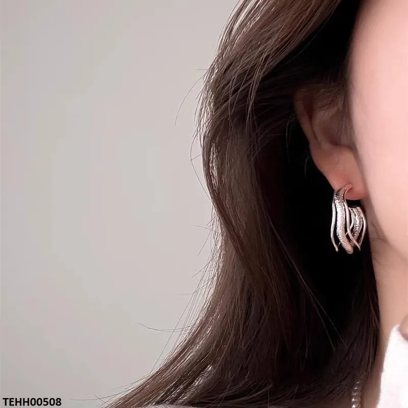 Round Layer Ear Hoops Pair