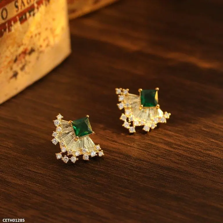 Sunburst Fan Shape Tops Pair