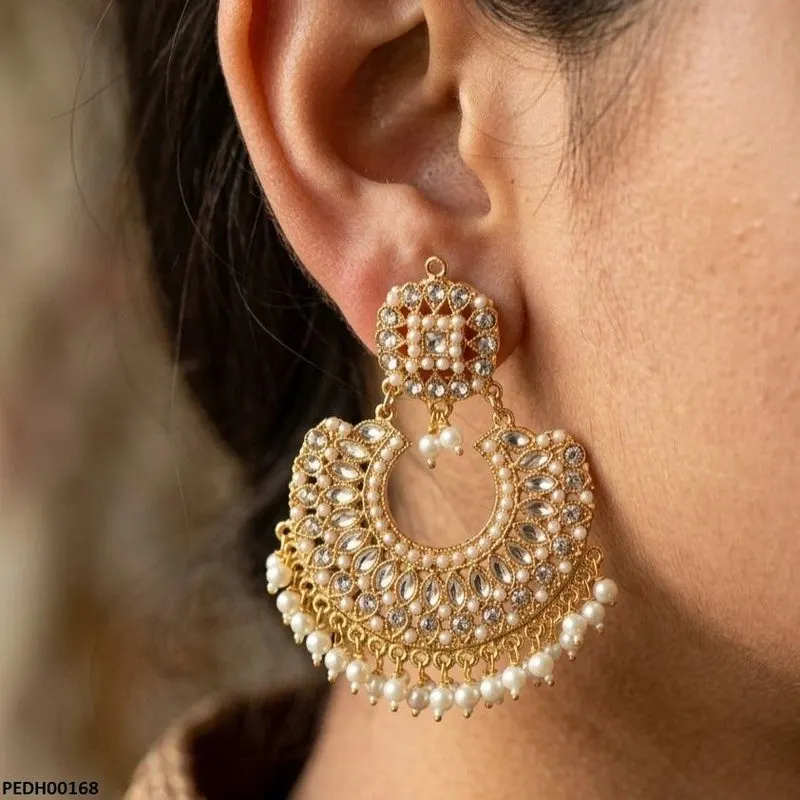 Round Pearl Drop Earring