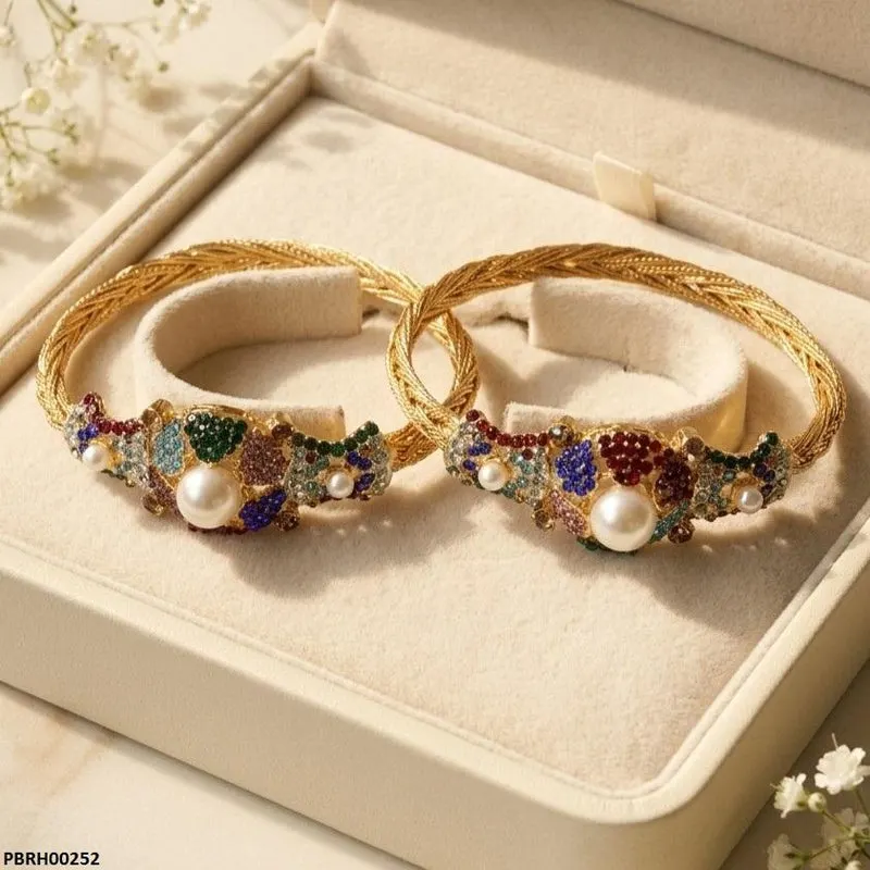 Azm Multi Flower Bangles Set