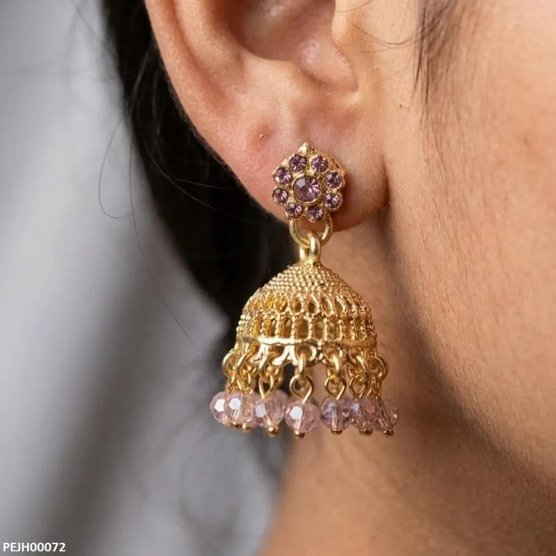 Flower Pearl Drop Jhumki