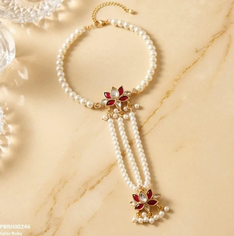 Tear/Marquise Flower Angla Bracelet Adjustable