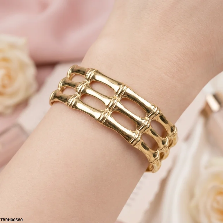 Bhs Multi Layer Link Stainless Steel Cuff Bracelet Adjustable