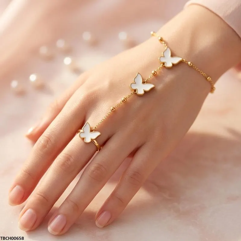 Bhs Stainless Steel Butterfly Angla Bracelet Adjustable