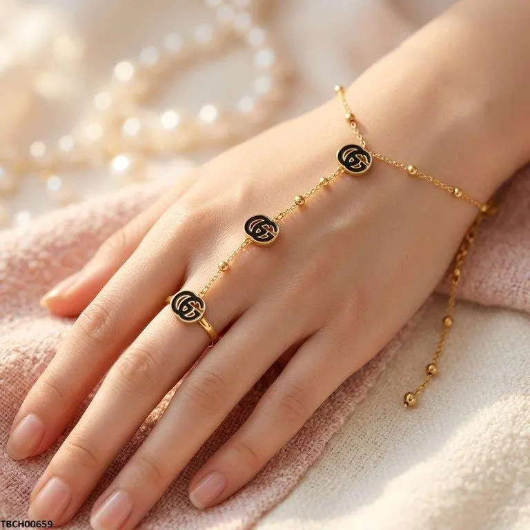 Bhs Stainless Steel Double G Angla Bracelet Adjustable