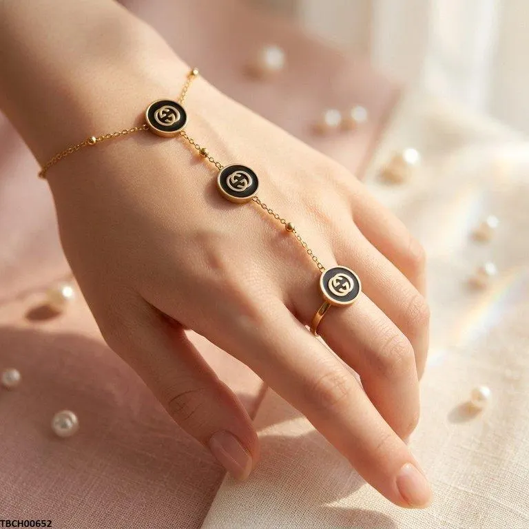 Bhs Stainless Steel Round Angla Bracelet Adjustable