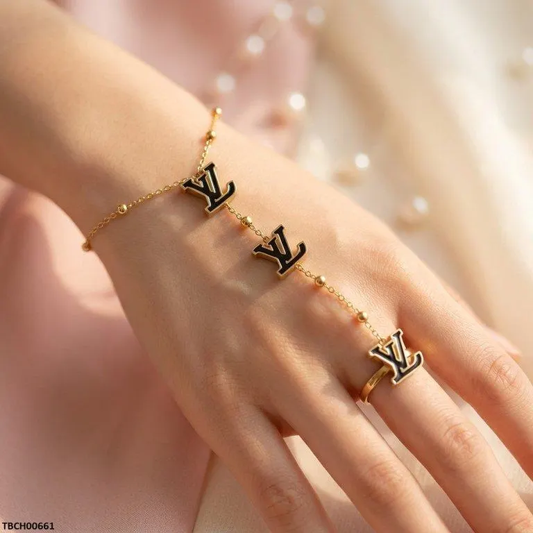 Bhs Stainless Steel Alphabhet Angla Bracelet Adjustable