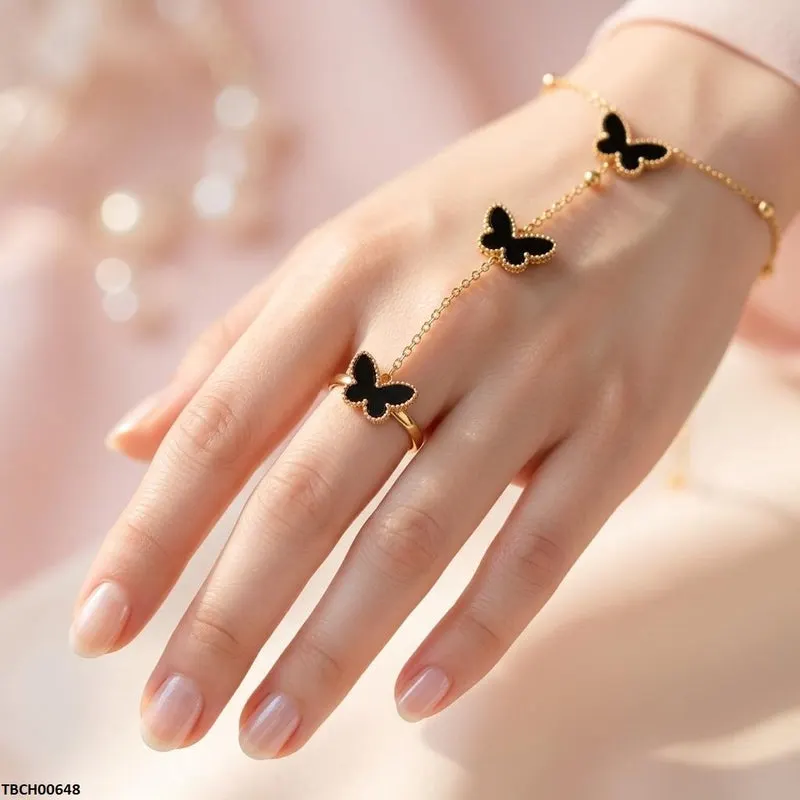 Bhs Stainless Steel Butterfly Angla Bracelet Adjustable