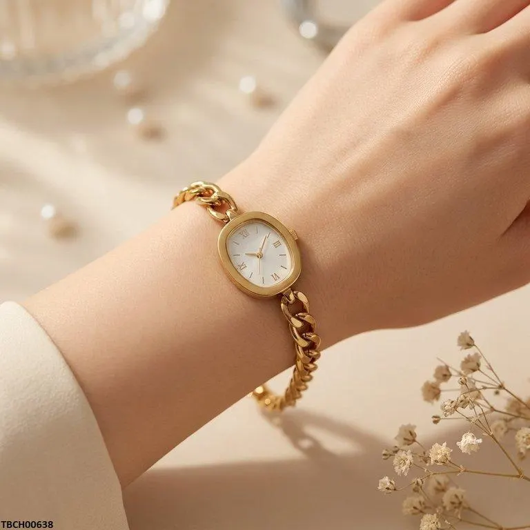 Bhs Oval Watch Design Stainless Steel Bracelet