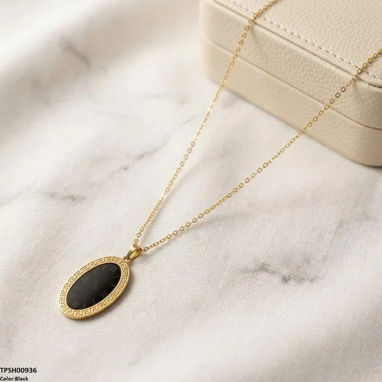 Bhs Oval Watch Design Stainless Steel Pendant