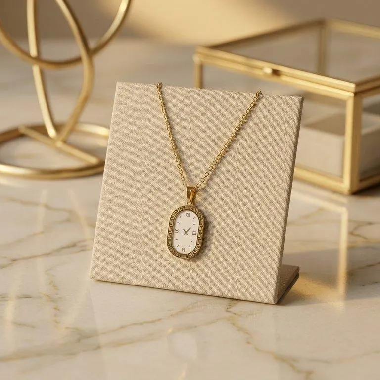 Bhs Oval Watch Design Stainless Steel Pendant
