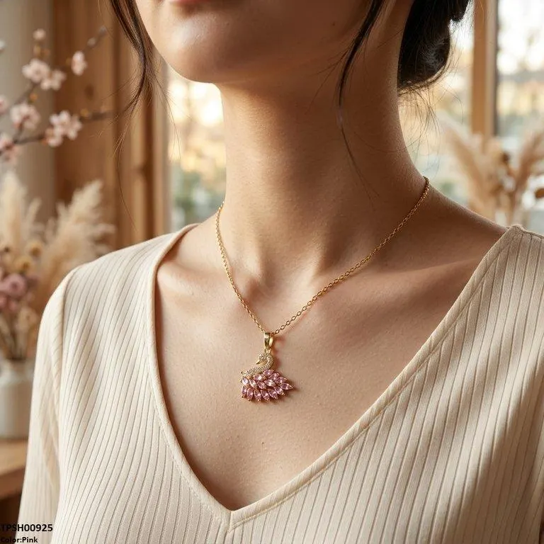 Bhs Duck Stainless Steal Zircon Stone Pendant