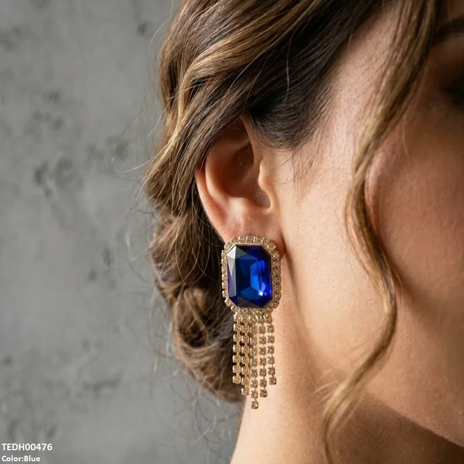 Rectangle Layered Drop Earrings