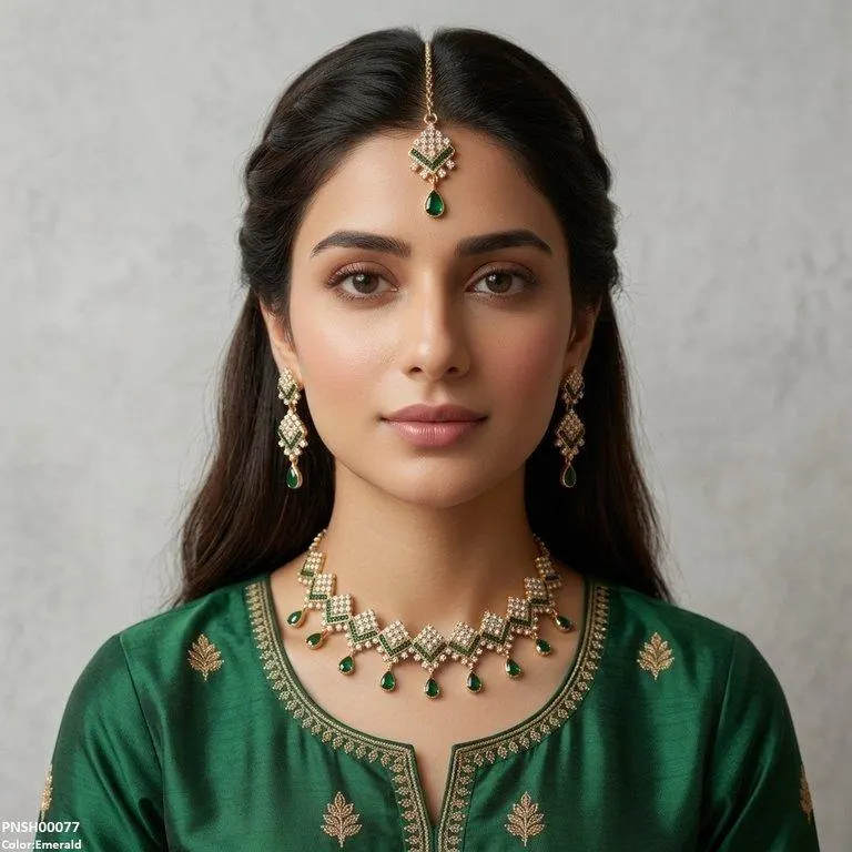 Double Tear Drop Necklace Set