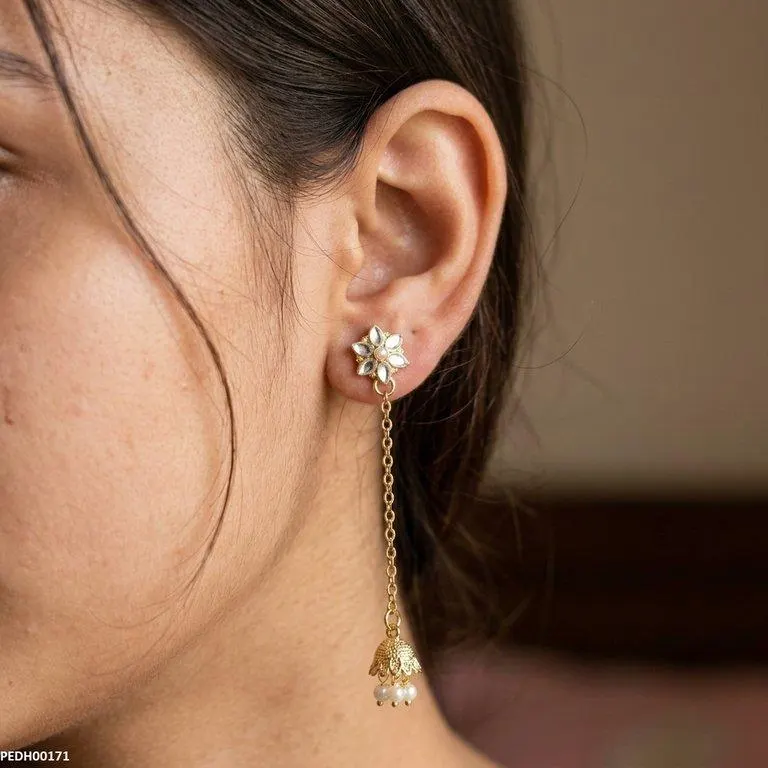 Flower Bell Drop Earrings