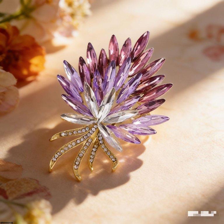 Flower Zircon Broach