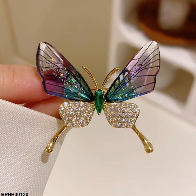 Butterfly Zircon Broach