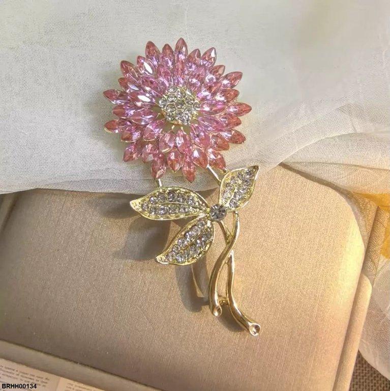 Sunflower Zircon Broach