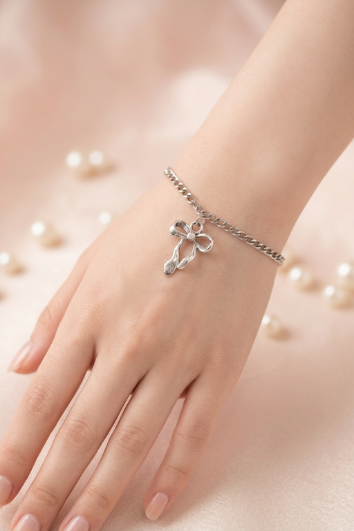 Bow Stainless Steel Adjustable Bracelet
