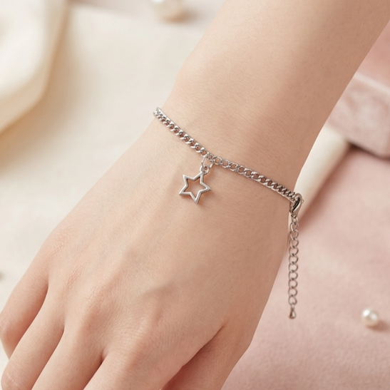 Star Stainless Steel Adjustable Bracelet