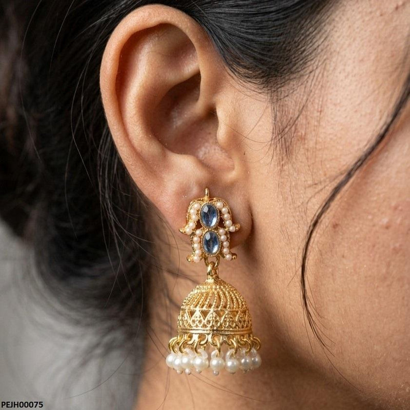 Oval Pearl Drop Jhumki