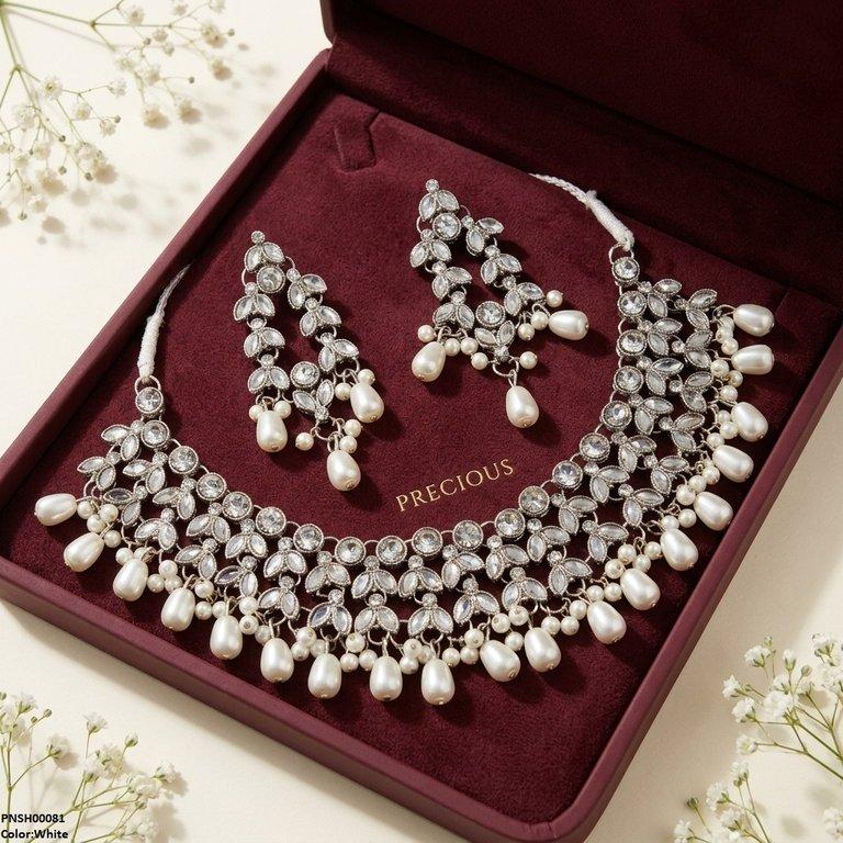 Tear Pearl Drop Necklace Set