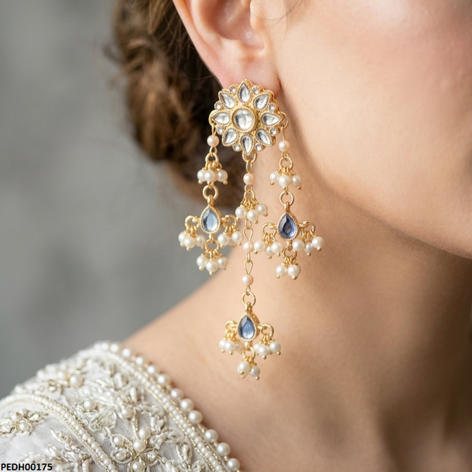 Round/Tear Pearl Drop Earrings