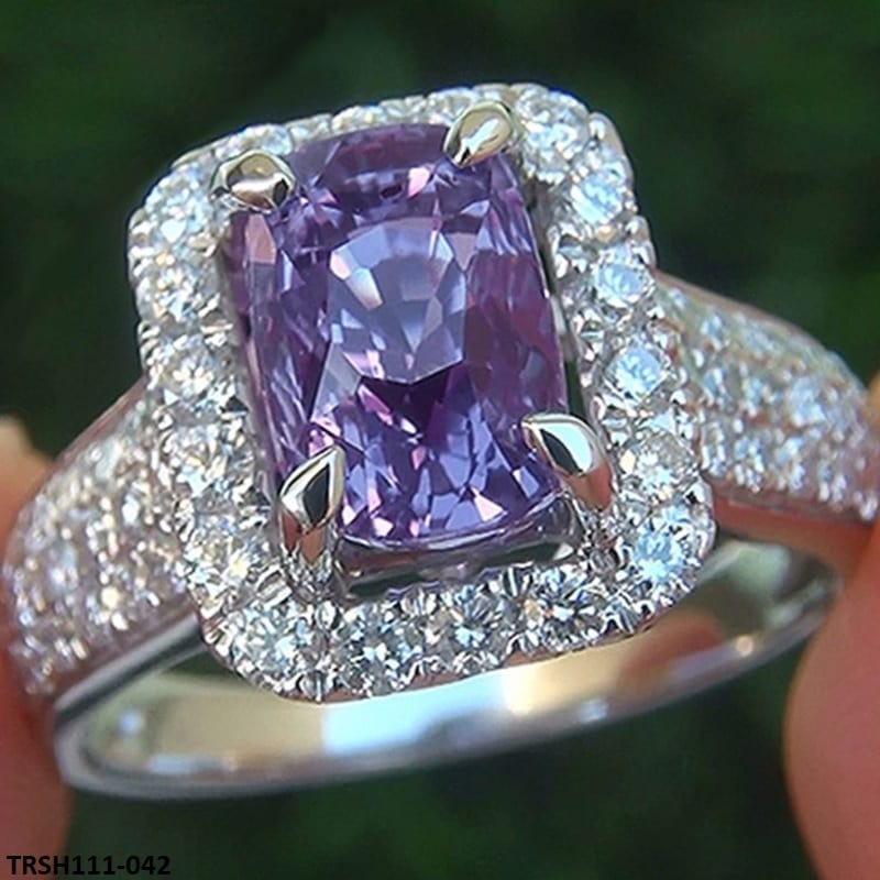Purple Cushion Ring