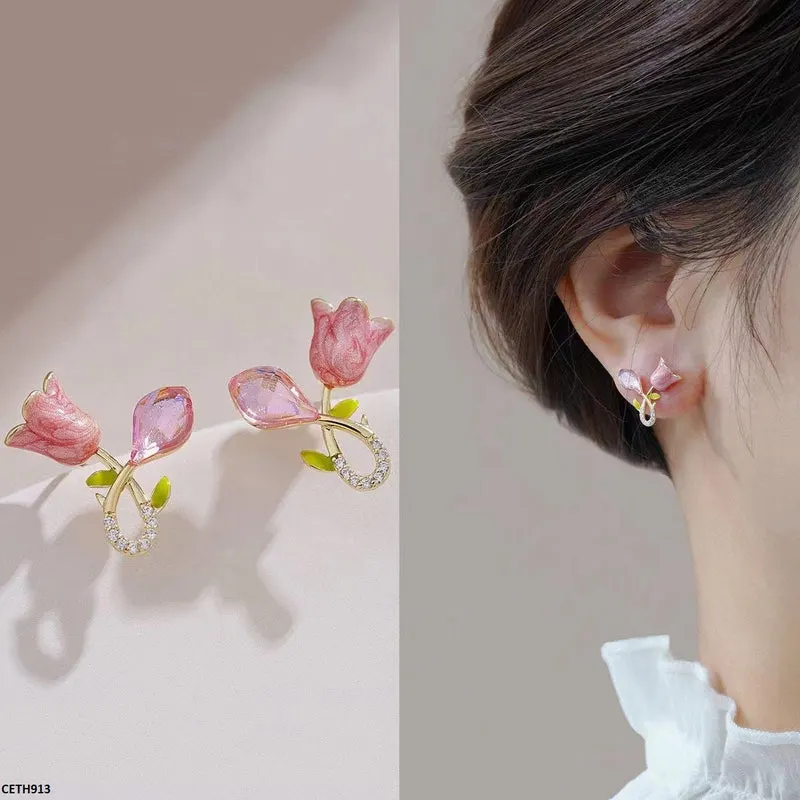 Rose Flower Tops Pair