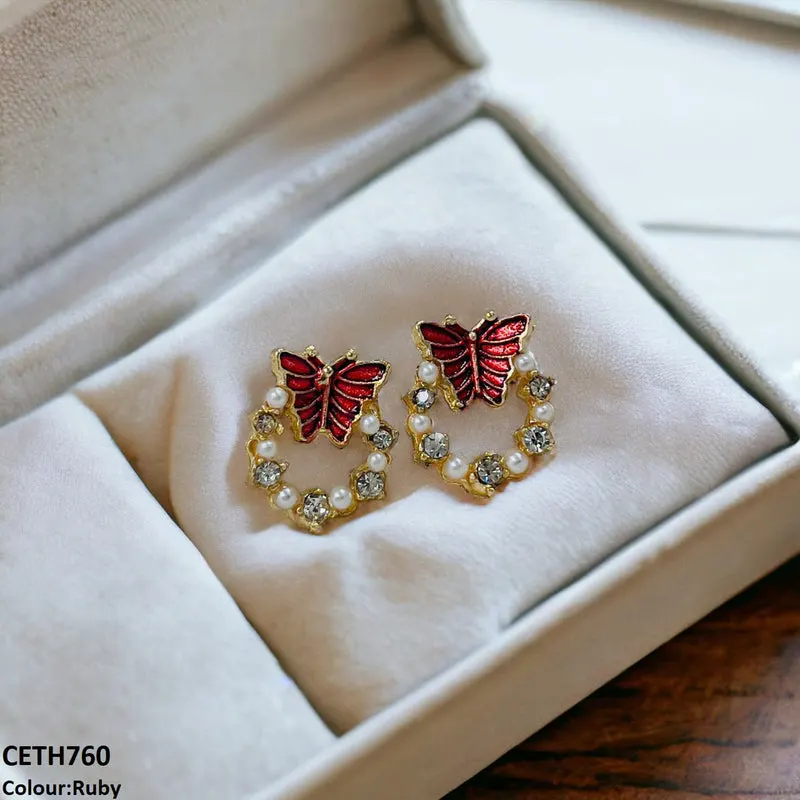 Butterfly Round Tops Pair