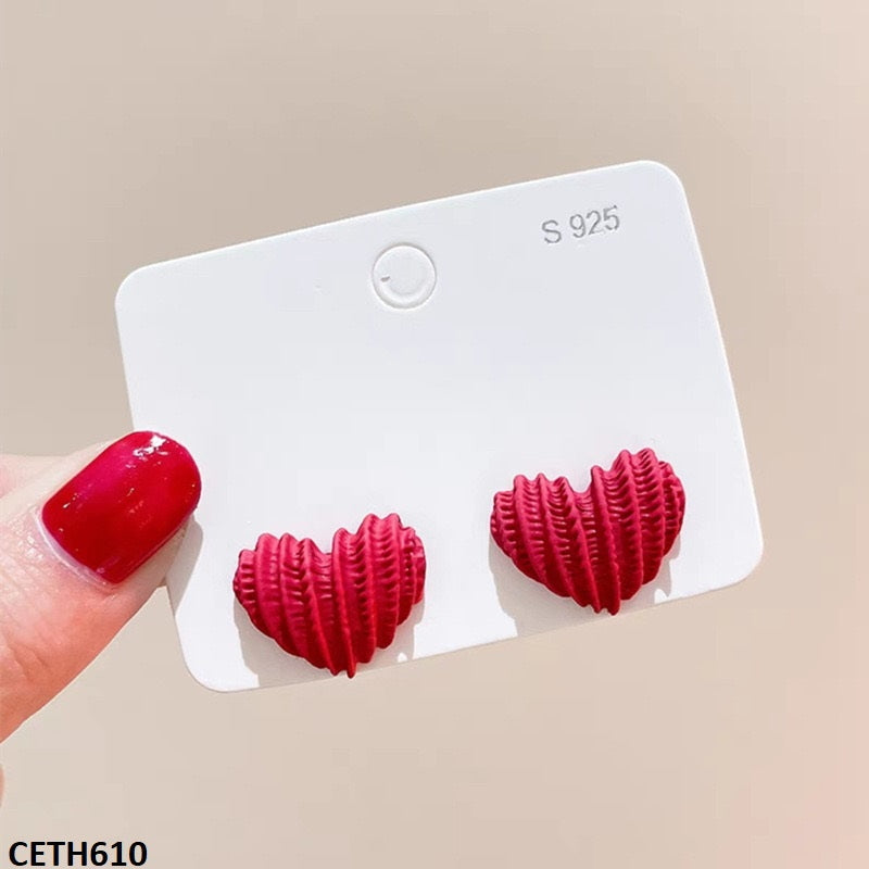 Red Heart Stud Tops
