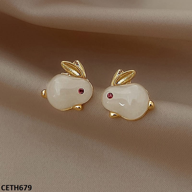 Rabbit Stud Tops Pair