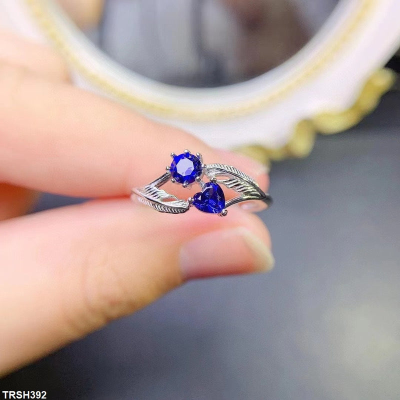 Blue Circles Adjustable Ring