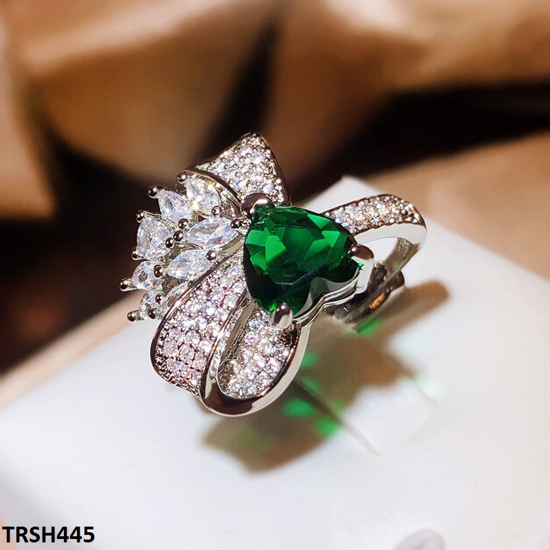 Heart/Bow Adjustable Zircon Ring