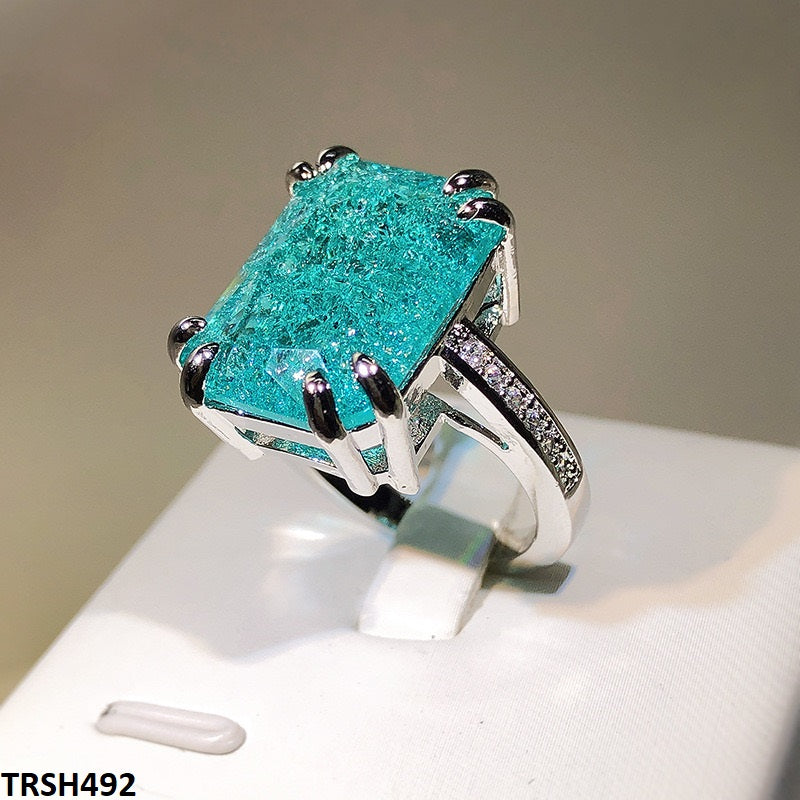 Rectangle Zircon Ring