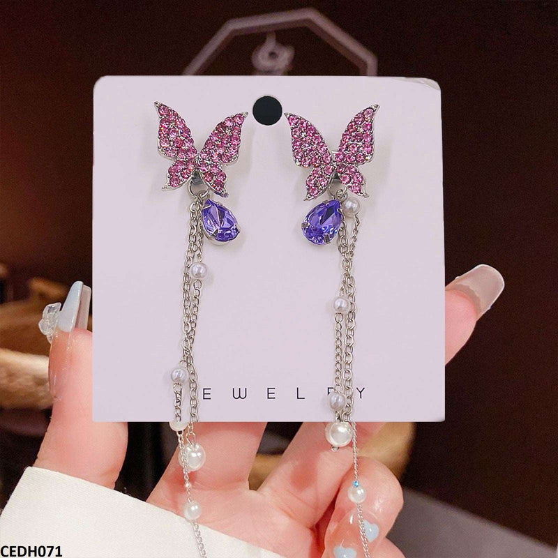 Butterfly Drop Earrings Pair