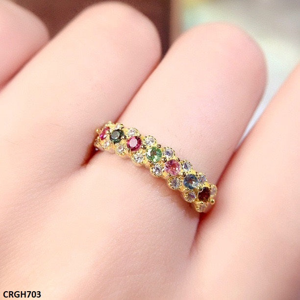 Multi Stone Ring Adjustable